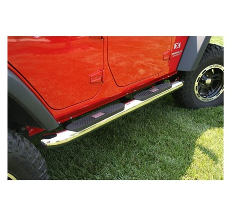 Rugged Ridge 4in Round Step SS 07-18 Jeep Wrangler Unlimited JK