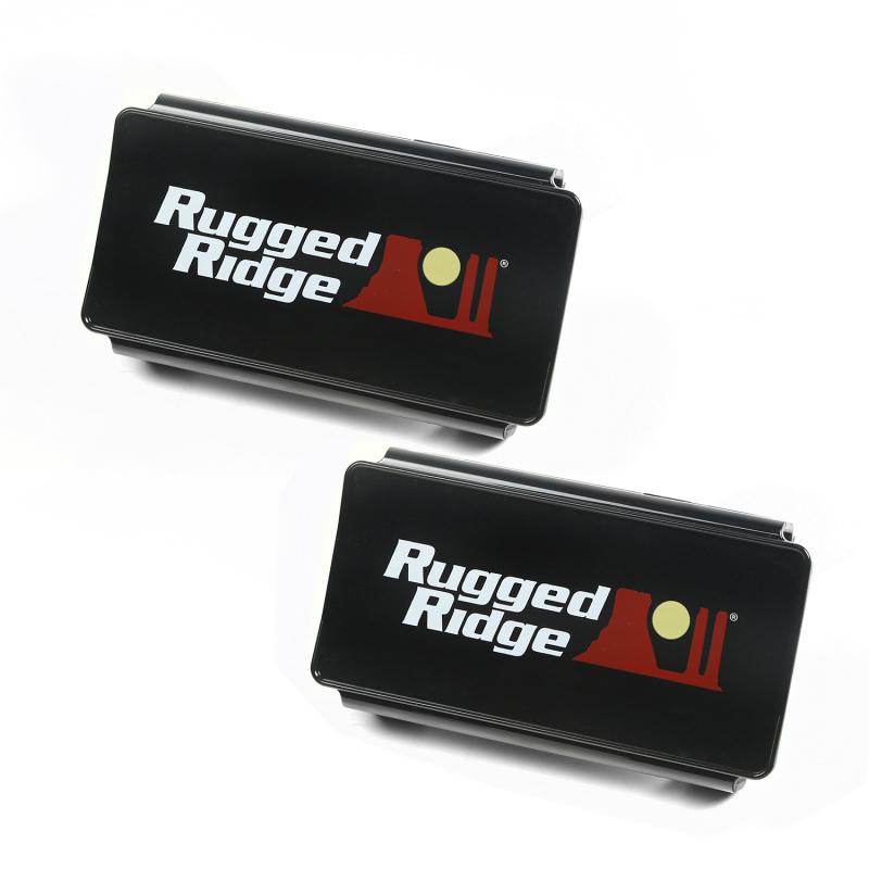 Rugged Ridge LED Off Road Light Cover Kit Black
