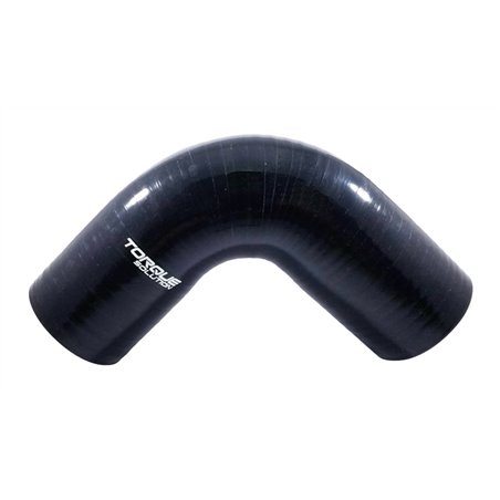 Torque Solution 90 Degree Silicone Elbow: 3 inch Black Universal