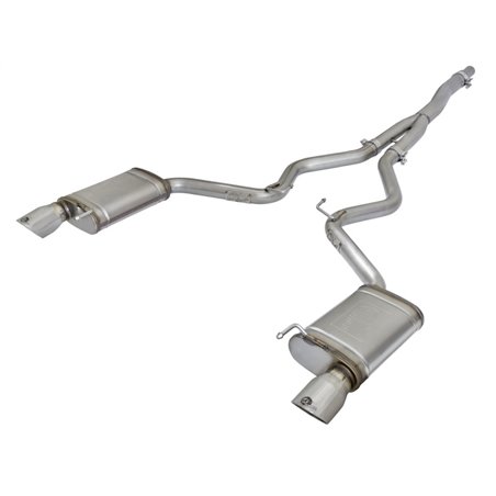 aFe MACHForce XP Exhausts Cat-Back SS-304 EXH w/ Polished Tips 15-16 Ford Mustang EcoBoost 2.3L (t)