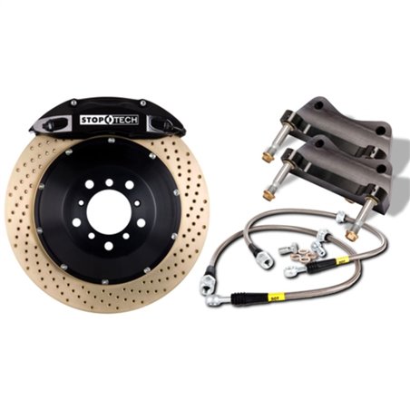 StopTech 90-01 Acura Integra BBK Fr ST-40 Trophy Anodized Calipers 328x28 Slotted Rotors