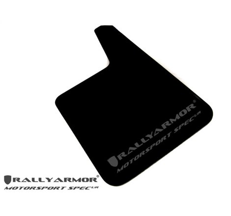 Rally Armor Universal Fit (No Hardware) Motorsport Spec Black UR Mud Flap w/ Gray Logo
