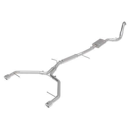 aFe 17-19 Audi A4 (B9) MACH Force-Xp 3in to 2.5in 304 SS Cat-Back Exhaust System-Dual Polished Tips
