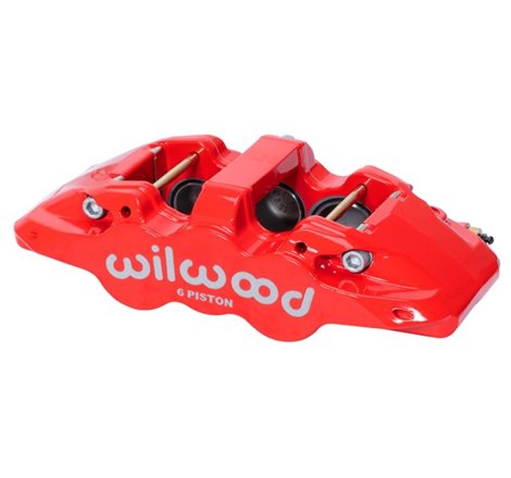 Wilwood Caliper-Forged Dynalite w/Dust Seal-Red 4.04in Pistons 1.25 Disc