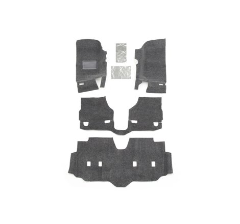 BedRug 07-16 Jeep JK Unlimited 4Dr Front 4pc Floor Kit (Incl Heat Shields)