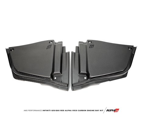 AMS Performance Infiniti 17+ Q60 / 16+ Q50 3.0TT Alpha Matte Carbon Rear Engine Bay Cover Set