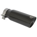 aFe MACH Force-Xp 409 Stainless Steel Clamp-on Exhaust Tip 3in Inlet 4in Outlet - Black