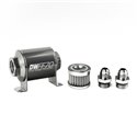 DeatschWerks Stainless Steel 8AN 5 Micron Universal Inline Fuel Filter Housing Kit (70mm)
