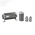 DeatschWerks Stainless Steel 10AN 100 Micron Universal Inline Fuel Filter Housing Kit (110mm)