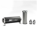 DeatschWerks Stainless Steel 10AN 5 Micron Universal Inline Fuel Filter Housing Kit (160mm)