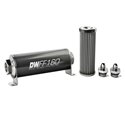 DeatschWerks Stainless Steel 6AN 40 Micron Universal Inline Fuel Filter Housing Kit (160mm)