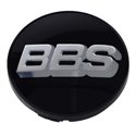 BBS Center Cap 70.6mm Black/Silver (5-tab)