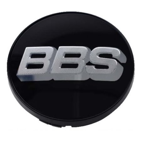 BBS Center Cap 70.6mm Black/Silver (5-tab)