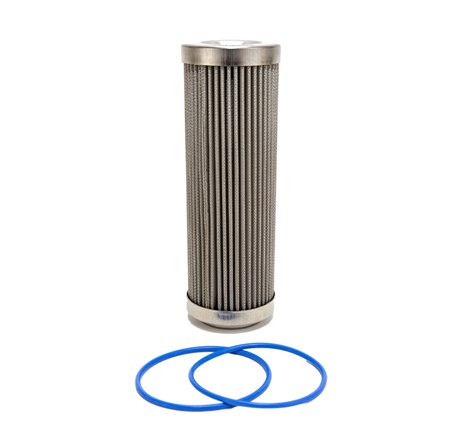 Fuelab 100 Micron Stainless Steel Replacement Element - 6in w/2 O-Rings & Instructions