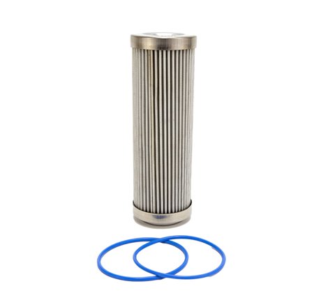 Fuelab 6 Micron Stainless Steel Replacement Element - 6in w/2 O-Rings & Instructions