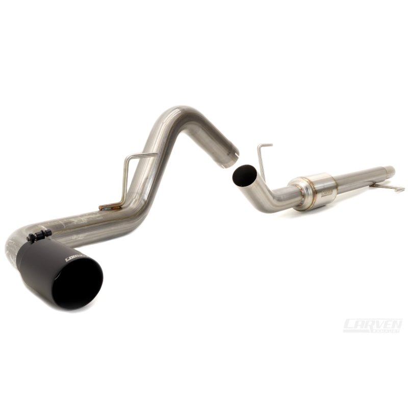 Carven 15-20 Ford F-150 5.0L V8 Competitor Series Cat-Back w/R-Series Muffler & 4in. Tip - Black