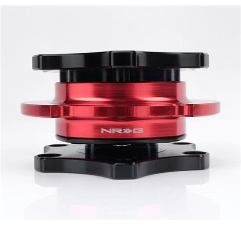 NRG Quick Release SFI SPEC 42.1 - Shinny Black Body / Red Shinny Ring