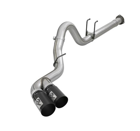 aFe Power 11-14 Ford F250/F350 6.7L Diesel Rebel XD 4in 409 SS DPF-Back Exhaust System - Black Tips