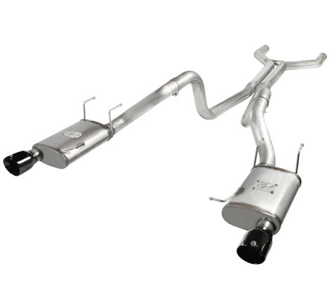 aFe MACHForce XP Cat-Back Exhaust 3in SS w/ Black Tips 11-14 Ford Mustang GT V8 5.0L