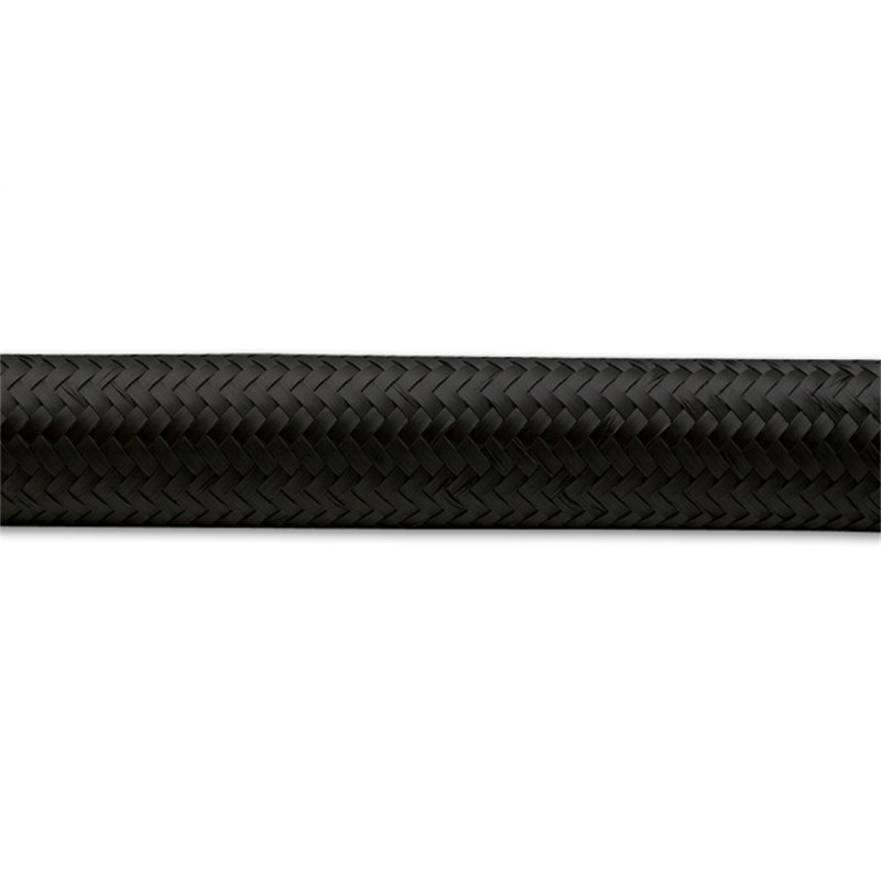 Vibrant -8 AN Black Nylon Braided Flex Hose (2 foot roll)