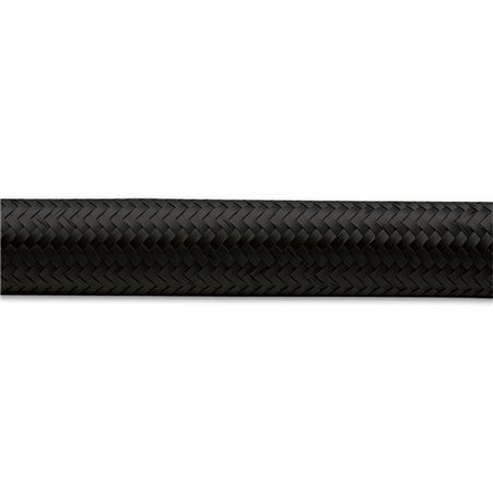 Vibrant -6 AN Black Nylon Braided Flex Hose (20 foot roll)