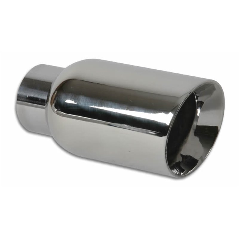 Vibrant 4in Round SS Exhaust Tip (Double Wall Angle Cut Beveled Outlet)
