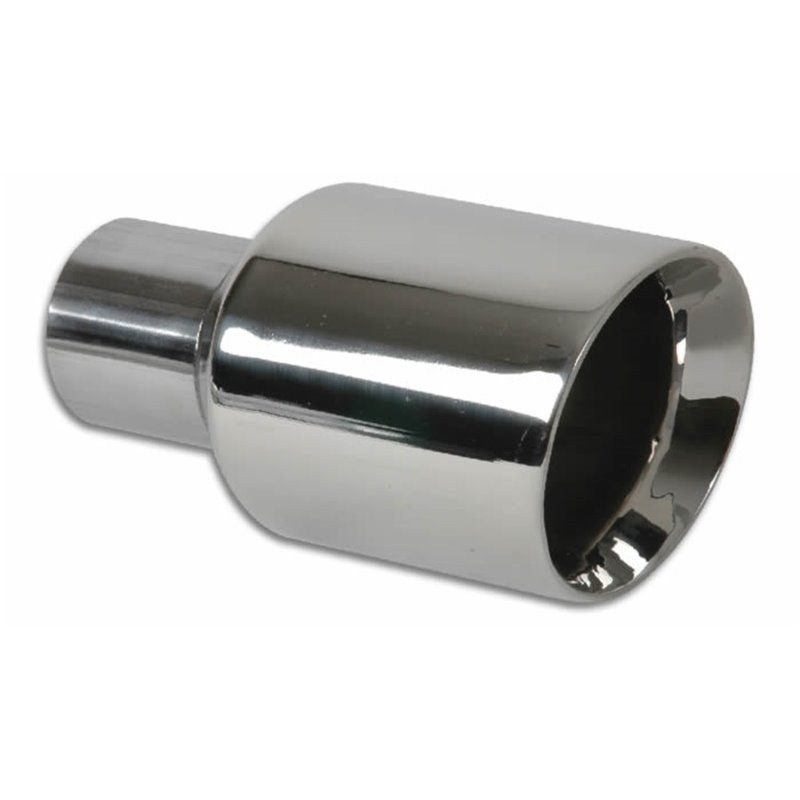 Vibrant 3.5in Round SS Exhaust Tip (Double Wall Angle Cut Beveled Outlet)