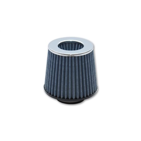 Vibrant Open Funnel Perf Air Filter (5in Cone O.D. x 5in Tall x 3in inlet I.D.) - Chrome Filter Cap