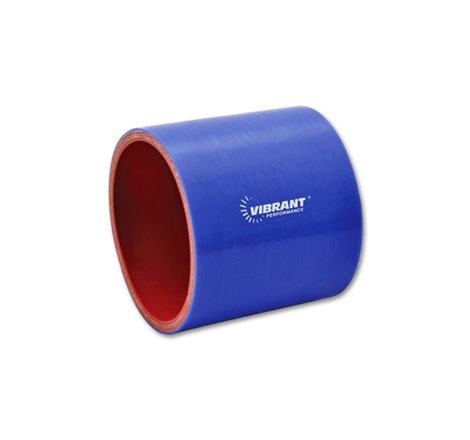 Vibrant 4 Ply Reinforced Silicone Straight Hose Coupling - 1.5in I.D. x 3in long (Blue)