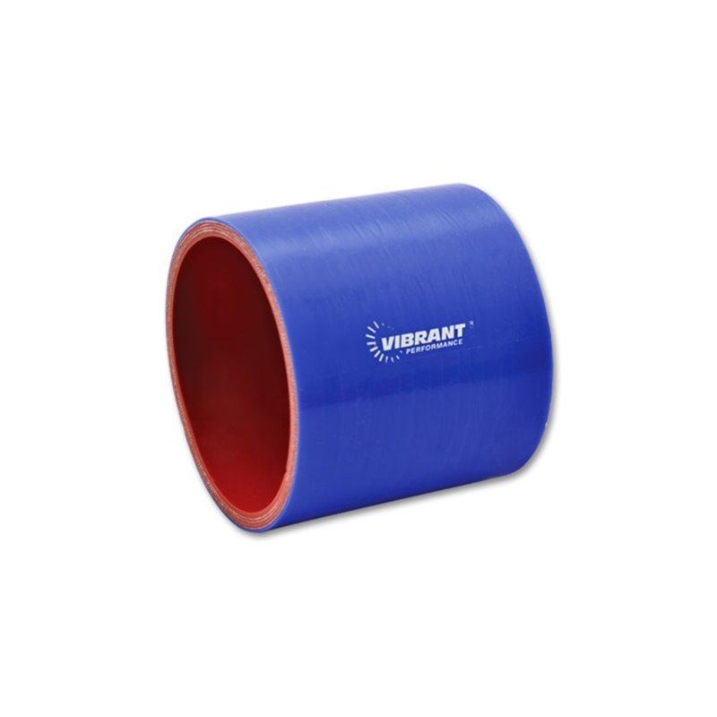 Vibrant 4 Ply Reinforced Silicone Straight Hose Coupling - 1.75in I.D. x 3in long (Blue)
