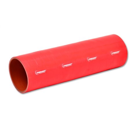 Vibrant 4 Ply Reinforced Silicone Straight Hose Coupling - 3.25in I.D. x 12in long (RED)