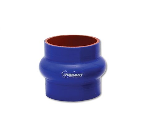 Vibrant 4 Ply Reinforced Silicone Hump Hose Connector - 1.5in I.D. x 3in long (BLUE)