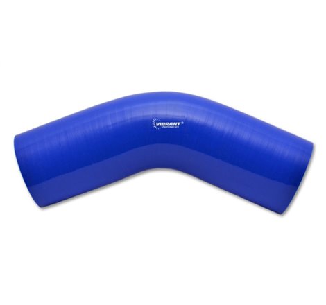 Vibrant 4 Ply Reinforced Silicone Elbow Connector - 2.5in I.D. - 45 deg. Elbow (BLUE)