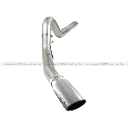 aFe MACHForce XP 5in DPF-Back Stainless Steel Exh Sys, polished tip,Ford Diesel Trucks 08-10 V8-6.4L