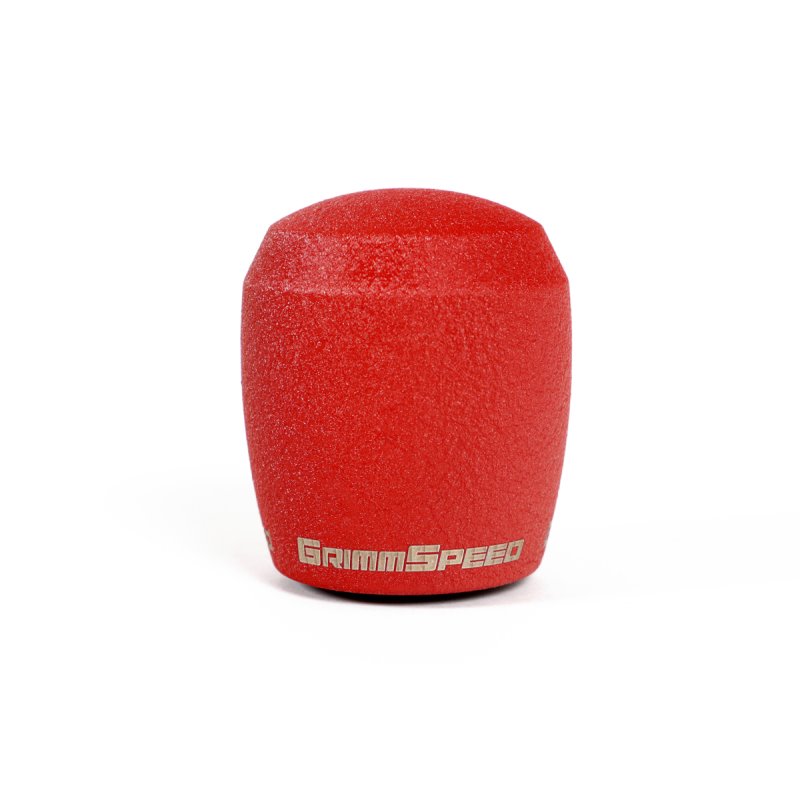 GrimmSpeed Stubby Shift Knob Stainless Steel Red - M12x1.25