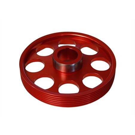 Torque Solution Lightweight Crank Pulley (Red): Hyundai Genesis Coupe 3.8 2010+