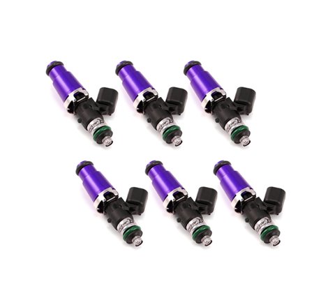 Injector Dynamics 1340cc Injectors - 60mm Length - 14mm Purple Top - 14mm Lower O-Ring (Set of 6)