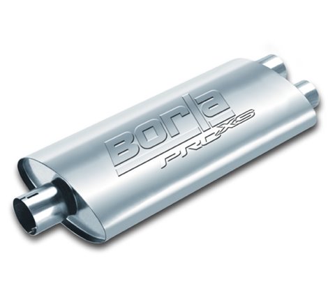 Borla Universal Center/Dual Oval 3in In / 2.5in Out 19in x 4in x 9.5in Notched PRO-XS Muffler