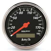 Autometer 3-1/8in Electric 0-190km/h Double Chrome Bezel Speedometer Gauge