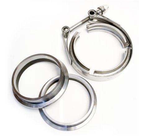 ATP 3in Machined Mild Steel V-Band Flanges & Clamp Set (Does not include Stainless V-Band Flange)