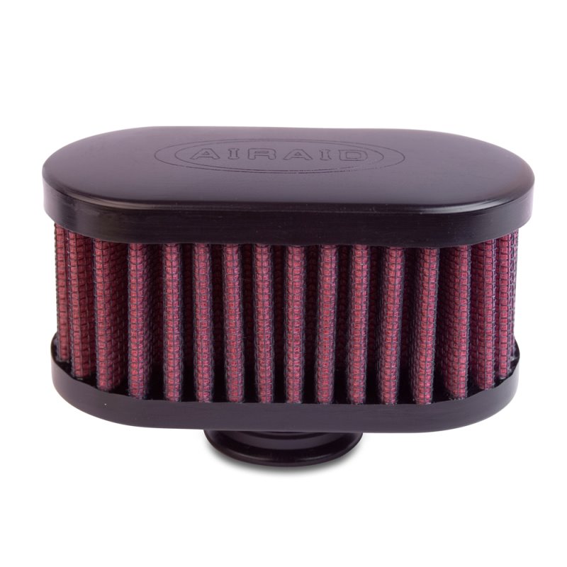 Airaid Rubber Top 1in ID - Push On 4in x 2in Oval OD 2in Tall Breather Filter