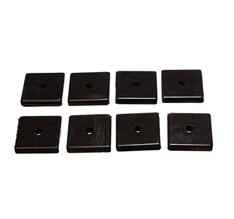 Energy Suspension Square Pad Set 2-1/16in Length x 2-1/16in Width x 3/8in Hole ID x 3/8in H-Black