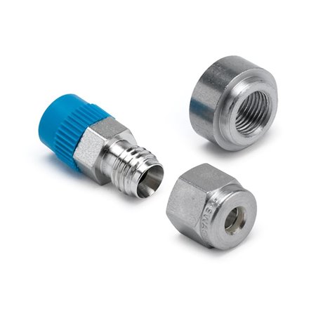 Autometer 3/16in Compression - 1/8in NPT Connector Fitting and Mating 1/8in NPT Weld Fitting