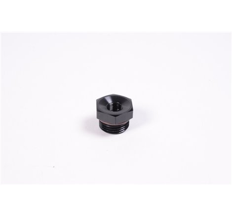 Radium Engineering 8AN ORB to 1/8NPT Female Adapter Fitting - Blk Anodized