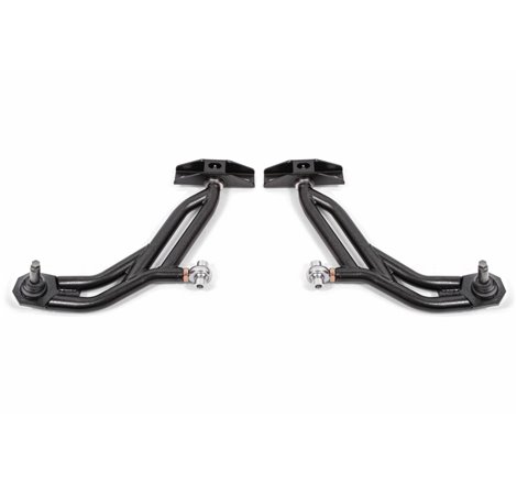 BMR 10-14 Ford Mustang Adj. Lower A-Arms w/ Delrin/Rod End / 19mm Tall Ball Joint - Black Hammertone