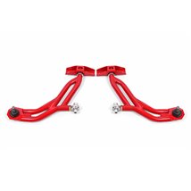 BMR 10-14 Ford Mustang Adj. Lower A-Arms w/ Delrin/Rod End / 19mm Tall Ball Joint - Red