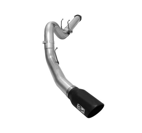 aFe MACHForce XP Exhaust 5in DPF-Back Stainless Steel Exht 2015 Ford Turbo Diesel V8 6.7L Black Tip