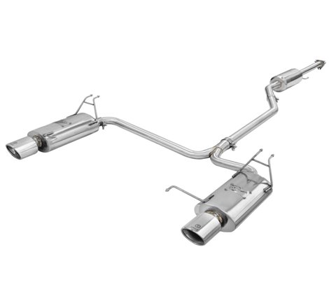 aFe Takeda Exhaust 2.25in to 2in Dia 304SS Cat-Back w/Polished Tips 08-12 Honda Accord Coupe V6 3.5L
