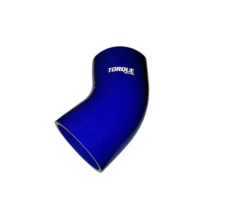 Torque Solution 45 Degree Silicone Elbow: 4 inch Blue Universal