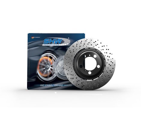 SHW 12-13 Audi TT Quattro RS 2.5L Front Drilled-Dimpled Lightweight Brake Rotor